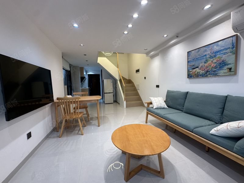 整租 | 江海万达边楼复式两房 豪装住家风 干湿分离一整排定制